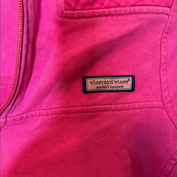 Vineyard Vines Pink Zippered Polo Sweatshirt - Picture 3 of 4